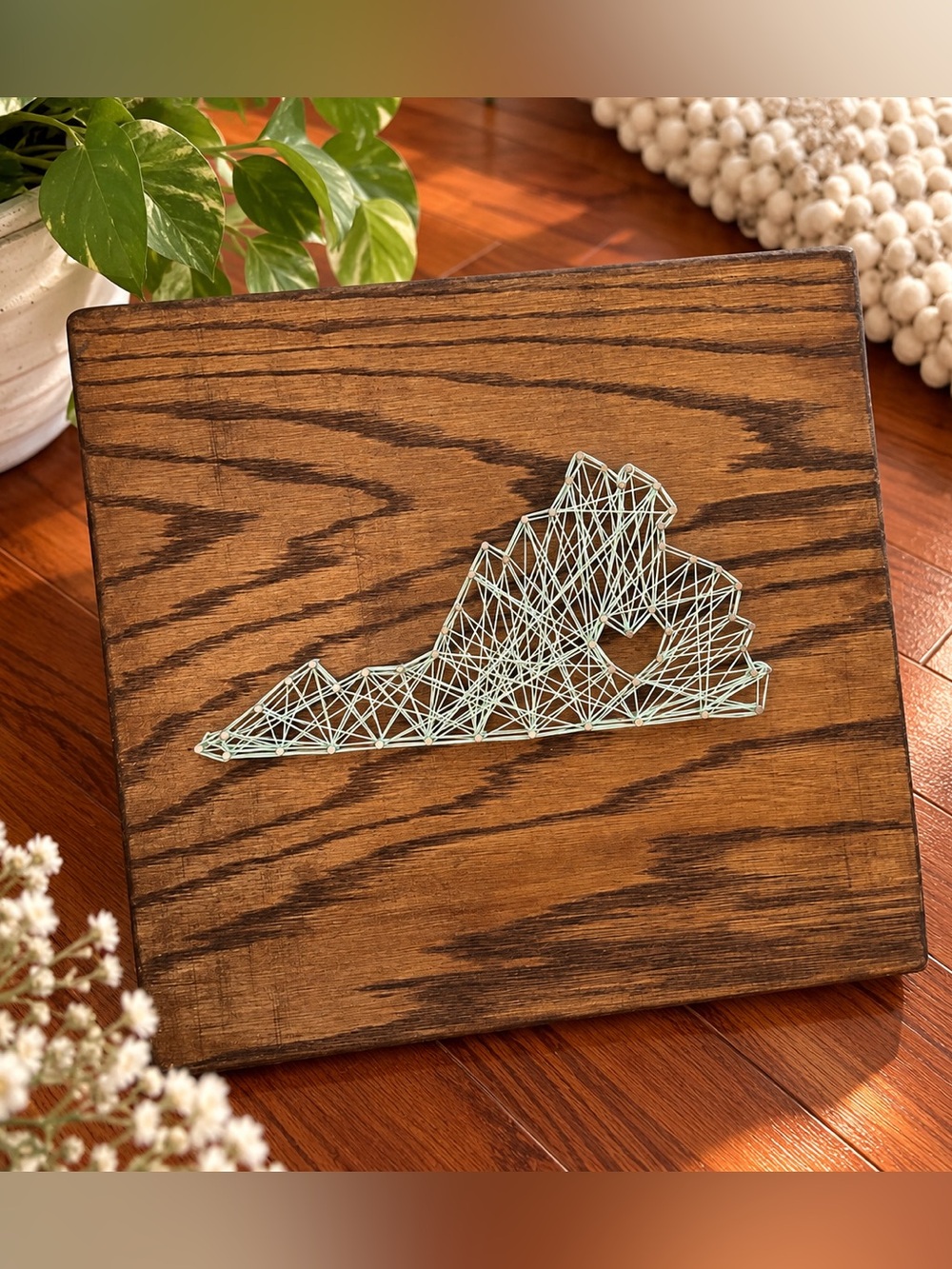 Virginia String Art Wood Wall Decor